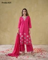 K 1135 By Naisha Mul Cotton Kurti With Bottom Dupatta
